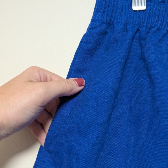 J.Crew Linen Cotton A-Line Skirt – Bright Blue, Size 10 - Picture 3 of 7